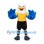 Eagle Mascot Costume with Yellow Jersey and Blue Wings