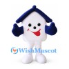House Mascot Costume in White with Navy Roof