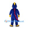 Dinosaur Mascot Costume in Blue with Yellow Belly and Red Spikes