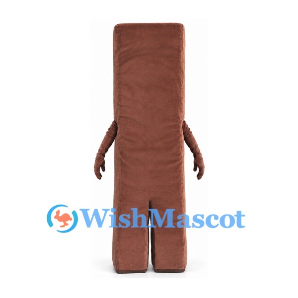 Chocolate Bar Mascot Costume in Brown