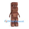 Chocolate Bar Mascot Costume in Brown