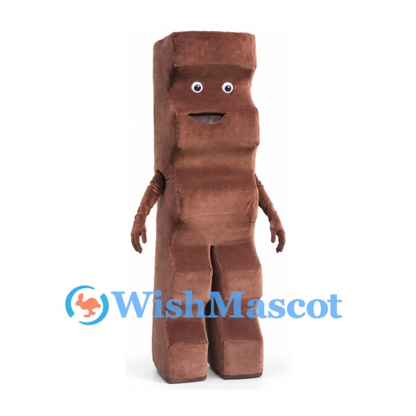 Chocolate Bar Mascot Costume in Brown
