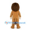 Lion Mascot Costume with Shaggy Brown Mane and Cream Belly