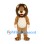 Lion Mascot Costume with Shaggy Brown Mane and Cream Belly