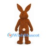 Rabbit Mascot Costume in Brown with Cream Belly