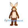 Rabbit Mascot Costume in Brown with Cream Belly