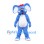 Elephant Mascot Costume in Blue with White Belly and Red Hair