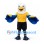 Eagle Mascot Costume with Yellow Jersey and Spread Blue Wings