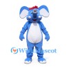 Elephant Mascot Costume in Blue with White Belly