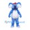 Elephant Mascot Costume in Blue with White Belly