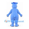 Bear Mascot Costume in Light Blue with White Belly
