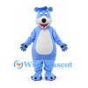 Bear Mascot Costume in Light Blue with White Belly