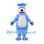 Bear Mascot Costume in Light Blue with White Belly