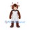Bull Mascot Costume in Brown with White Sports Uniform