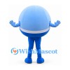 Ball Mascot Costume in Light Blue with White Belt Detail