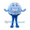 Ball Mascot Costume in Light Blue with White Belt Detail