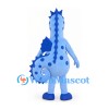 Dragon Mascot Costume in Pale Blue with Dark Blue Spots