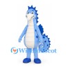 Dragon Mascot Costume in Pale Blue with Dark Blue Spots