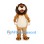 Lion Mascot Costume with Dark Brown Mane and Cream Belly