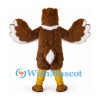Eagle Mascot Costume in Brown and White with Spread Wings