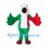 Parrot Mascot Costume in Green White and Red