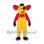 Mouse Mascot Costume with Red Shirt and Yellow Overalls