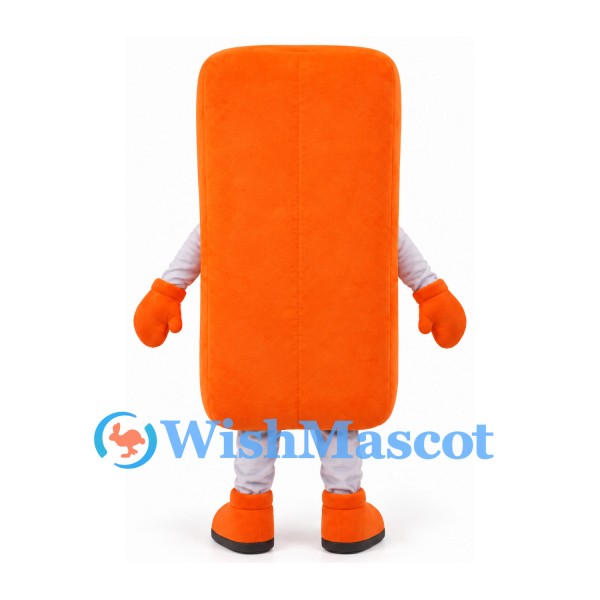 Mobile Phone Mascot Costume in Orange with No Phone Symbol