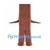 Chocolate Bar Mascot Costume with Segmented Brown Body
