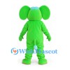 Elephant Mascot Costume in Green with Cream Inner Ears