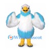 Eagle Mascot Costume in Pale Blue and White with Yellow Feet