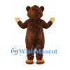 Teddy Bear Mascot Costume in Dark Brown with Beige Muzzle