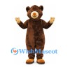 Teddy Bear Mascot Costume in Dark Brown with Beige Muzzle