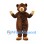 Teddy Bear Mascot Costume in Dark Brown with Beige Muzzle