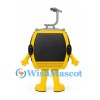 Cable Car Mascot Costume in Yellow and Black