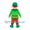 Leprechaun Mascot Costume with Green Tunic and Brown Beard