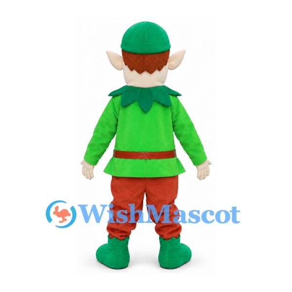 Leprechaun Mascot Costume with Green Tunic and Brown Beard