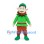 Leprechaun Mascot Costume with Green Tunic and Brown Beard
