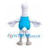 Goose Mascot Costume with Turquoise Sports Uniform