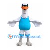 Goose Mascot Costume with Turquoise Sports Uniform