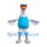 Goose Mascot Costume with Turquoise Sports Uniform