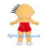 Eye Mascot Costume with Blue Iris and Red Shorts