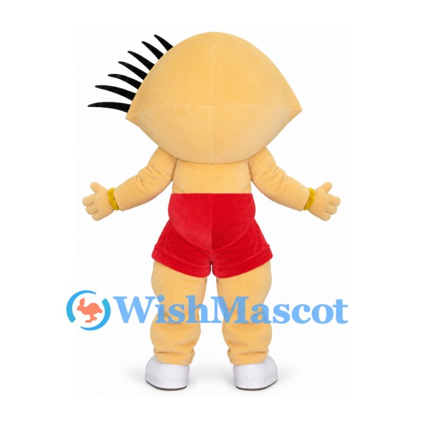 Eye Mascot Costume with Blue Iris and Red Shorts