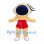 Eye Mascot Costume with Blue Iris and Red Shorts