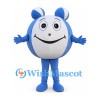 Round Mouse Mascot Costume in Blue and White