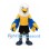 Eagle Mascot Costume with Yellow Jersey and Blue Feathered Wings