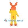 Rabbit Mascot Costume in Yellow and Orange with Carrot