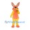 Rabbit Mascot Costume in Yellow and Orange with Carrot