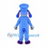 Dog Mascot Costume in Blue with Tall Chef Hat