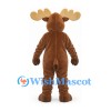 Moose Mascot Costume in Brown with Tan Belly