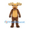 Moose Mascot Costume in Brown with Tan Belly